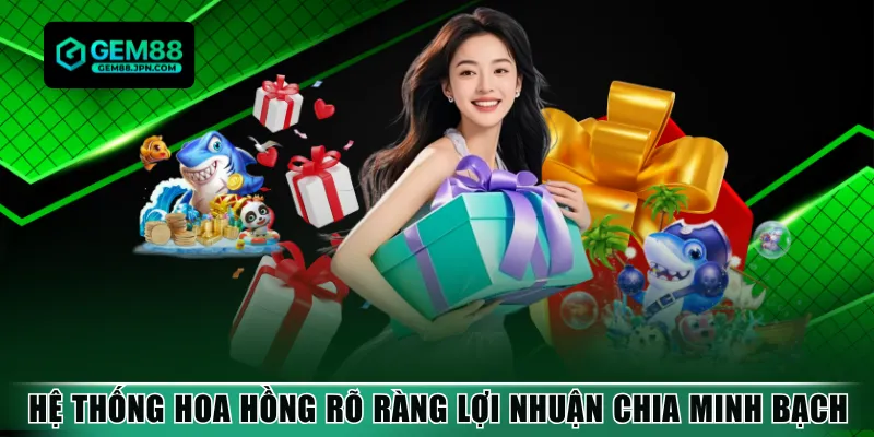 Hệ thống hoa hồng rõ ràng lợi nhuận chia minh bạch